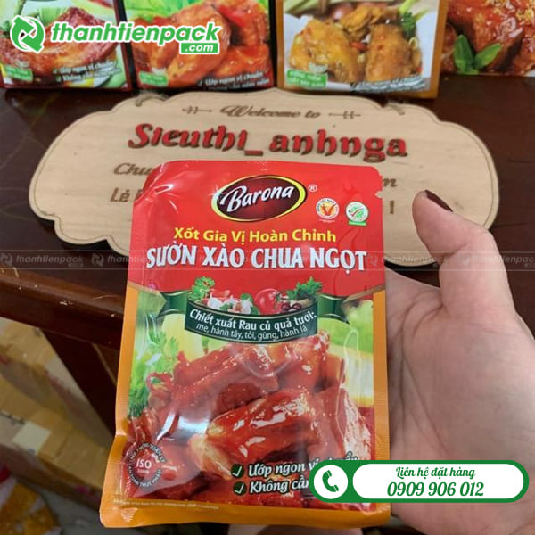 Túi ép biên đựng gia vị 