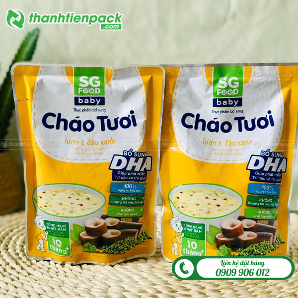 Túi zip đáy đứng đựng cháo