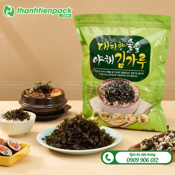 Túi đáy đứng đựng rong biển