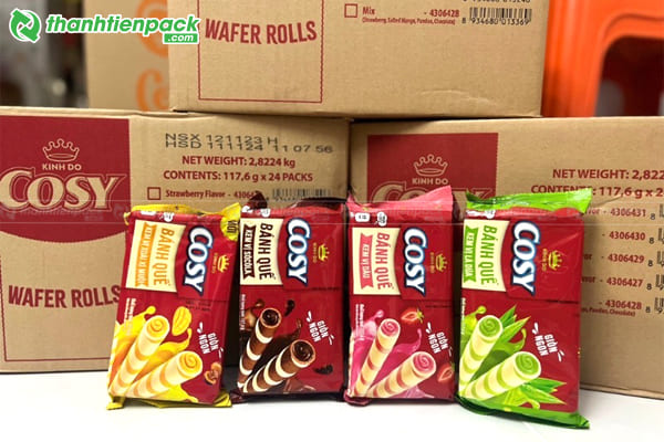 Bao bì bánh quế in ấn đẹp