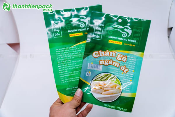 Bao bì màng ghép đựng chân gà