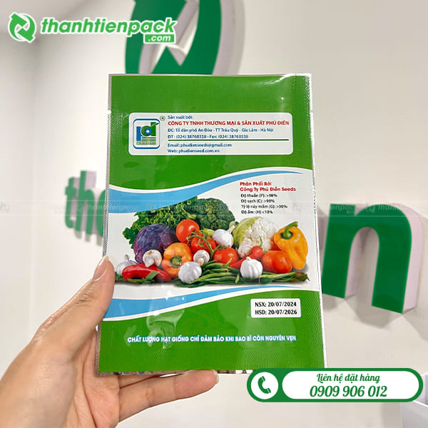 Túi 3 biên đựng hạt giống 