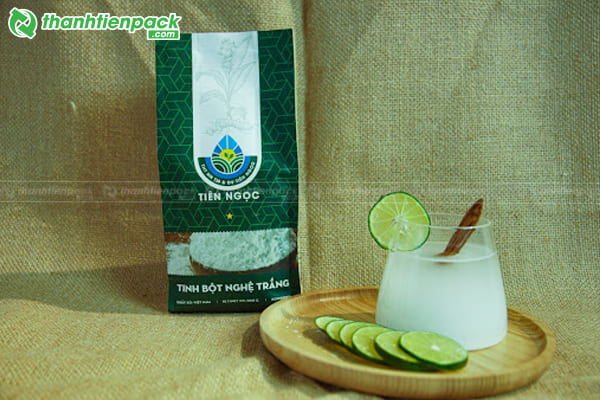 Túi 8 biên đáy vuông đựng tinh bột nghệ