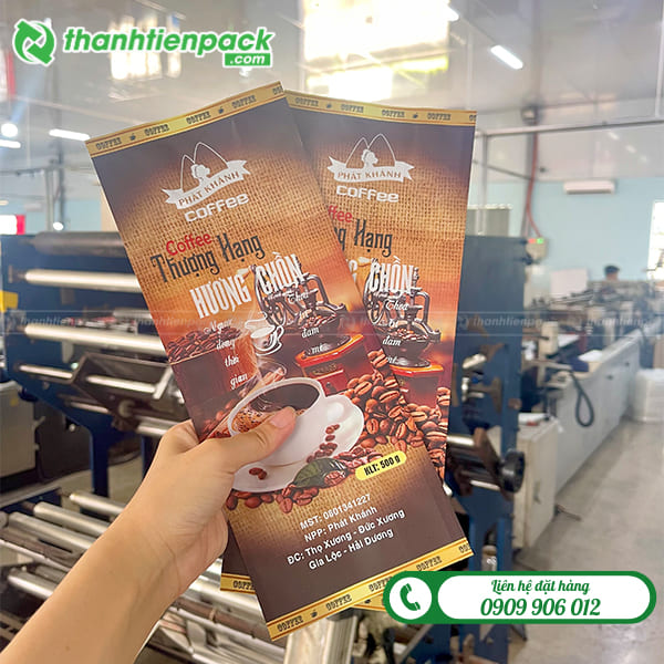 Túi bạc đựng cà phê in logo thương hiệu