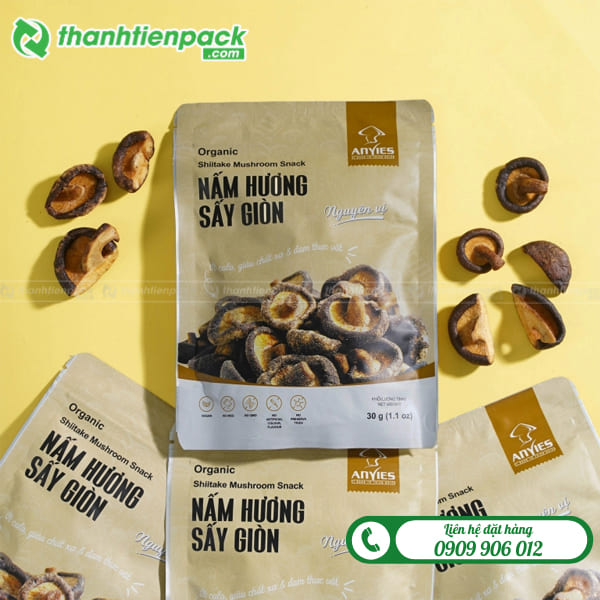 Túi đựng nấm hương sấy giòn