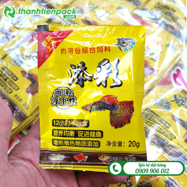Túi thức ăn cá cảnh dạng cuộn