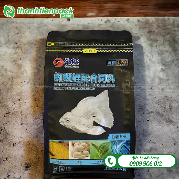 Túi zip 8 cạnh đựng thức ăn cá cảnh