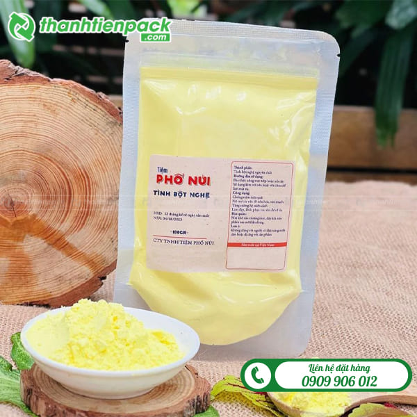 Túi zip bạc 1 mặt đựng tinh bột nghệ