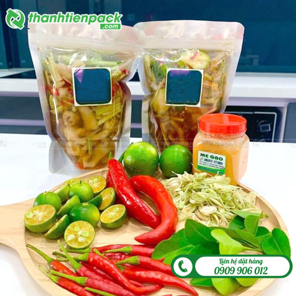 Túi zip bạc đựng chân gà
