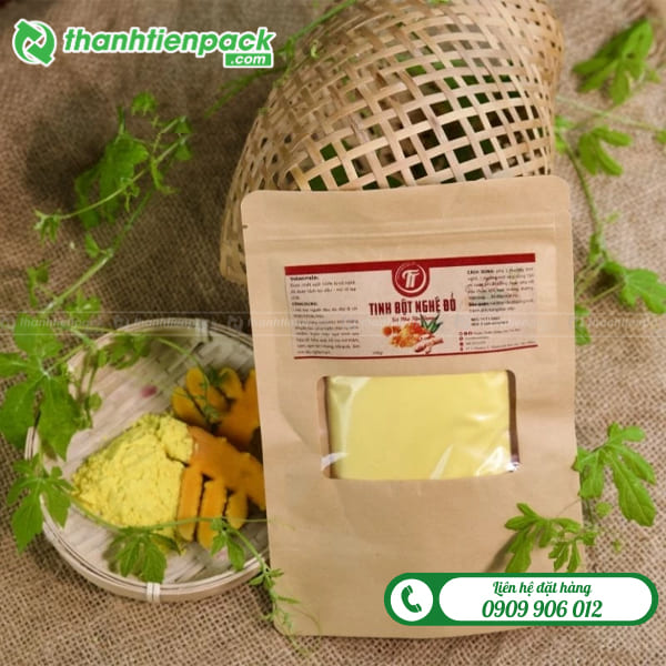 Túi zip giấy đựng tinh bột nghệ