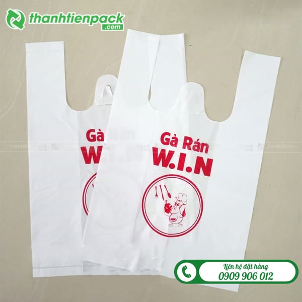 Túi xốp 2 quai gà rán win