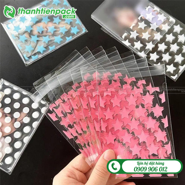 In túi opp bóng kính dán miệng