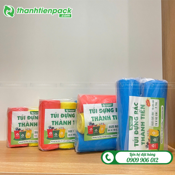 Túi đựng rác cuộn 3 màu