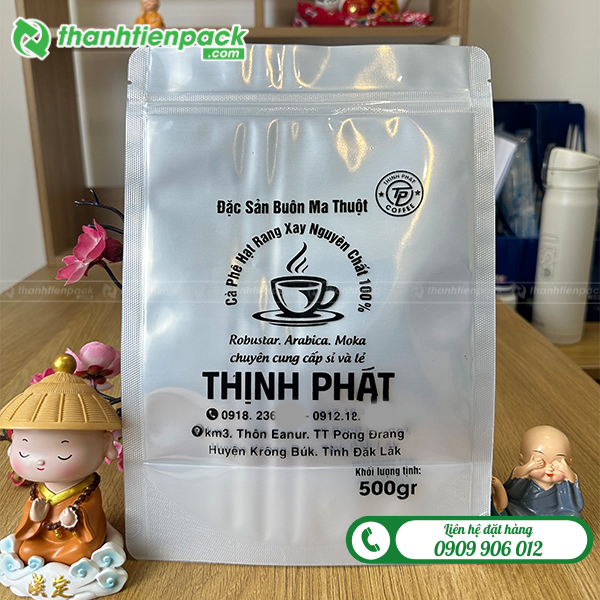 Túi zip bạc 1 mặt