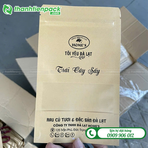 Túi zip giấy có cửa sổ