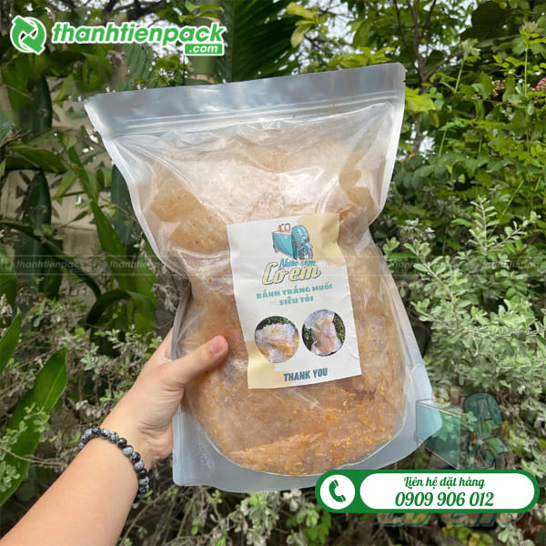 T&uacute;i zip bạc đựng b&aacute;nh tr&aacute;ng