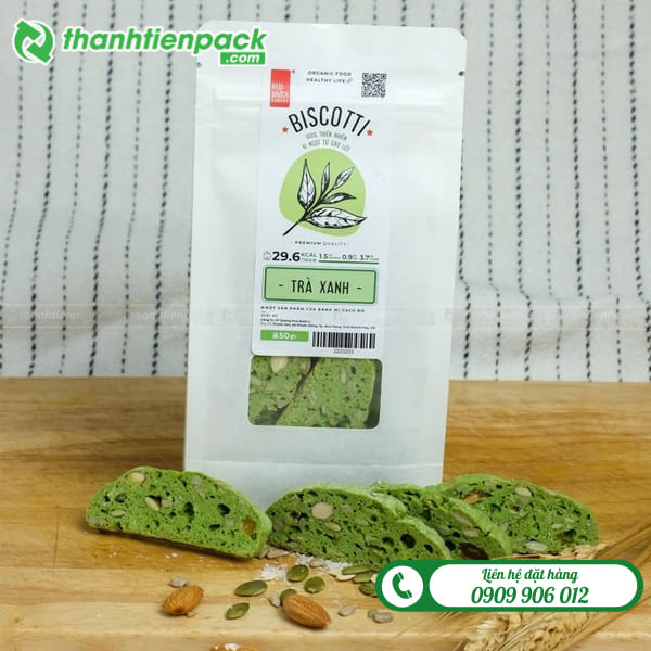 T&uacute;i zip giấy đựng b&aacute;nh quy