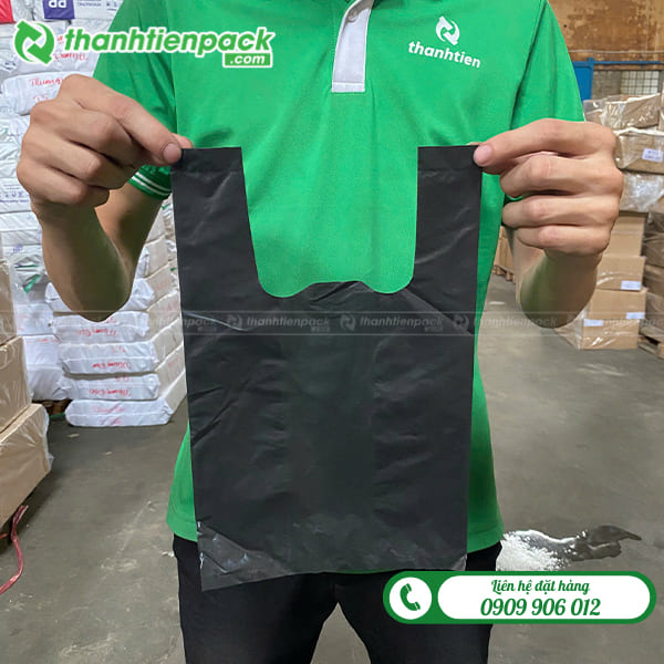 Túi rác đen có quai 20x30cm