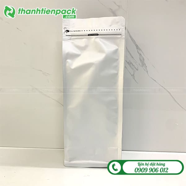 Túi zip bạc 8 cạnh khóa kéo nhật