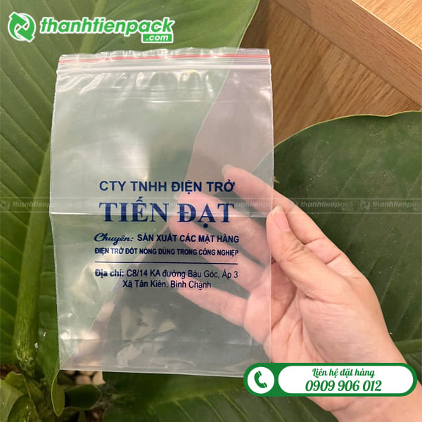 Túi zip viền đỏ đựng linh kiện điện tử