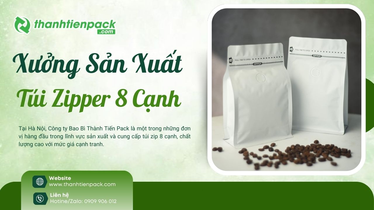 Xưởng t&uacute;i zipper 8 cạnh