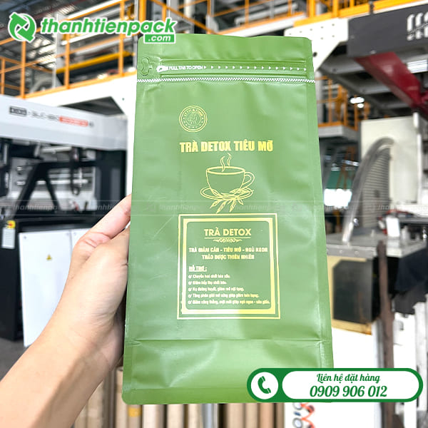 T&uacute;i 8 cạnh đựng tr&agrave; xanh