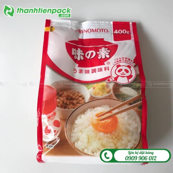 Túi hàn lưng xếp hông đựng bột ngọt 