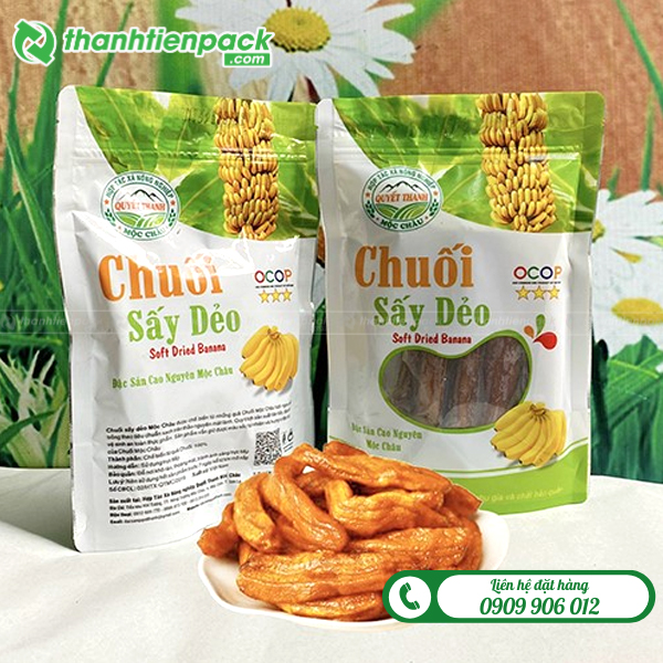 T&uacute;i zip đựng chuối sấy