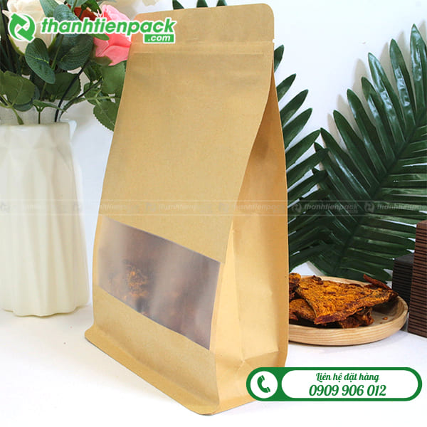 T&uacute;i zip giấy 8 cạnh đựng kh&ocirc;  b&ograve;