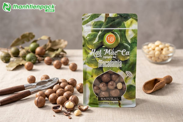 Thiết kế bao b&igrave; hạt macca đẹp
