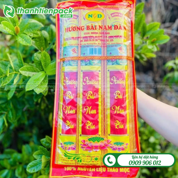 Túi dán miệng đựng nhang