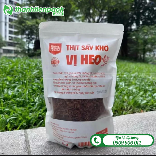 T&uacute;i zip c&oacute; cửa sổ đựng kh&ocirc; heo
