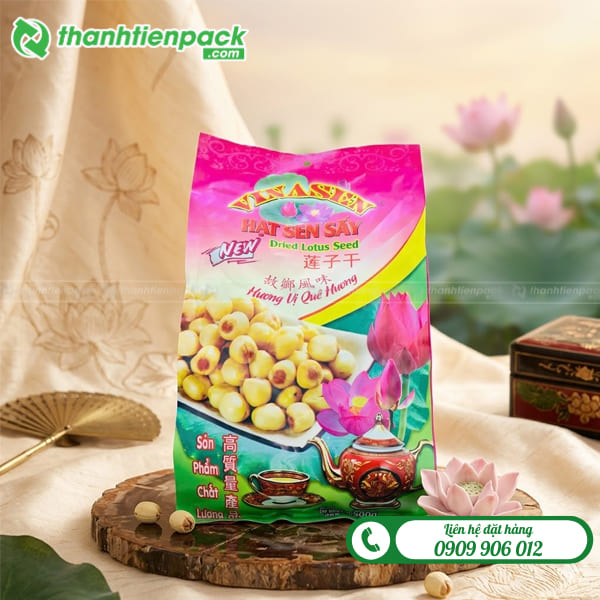 T&uacute;i zip đ&aacute;y đứng đựng hạt sen