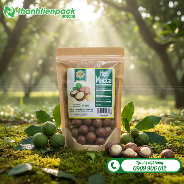 T&uacute;i zip giấy đựng hạt macca