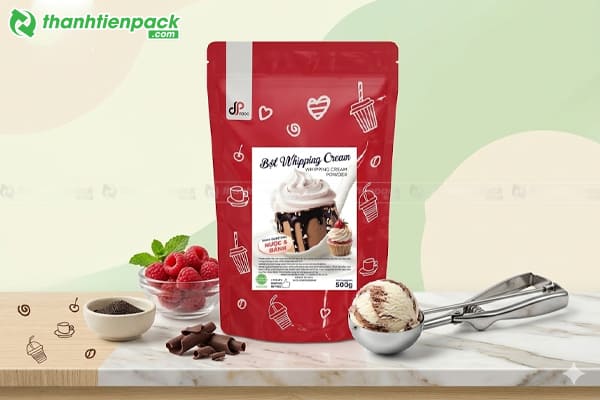 In ấn bao b&igrave; bột l&agrave;m kem đẹp