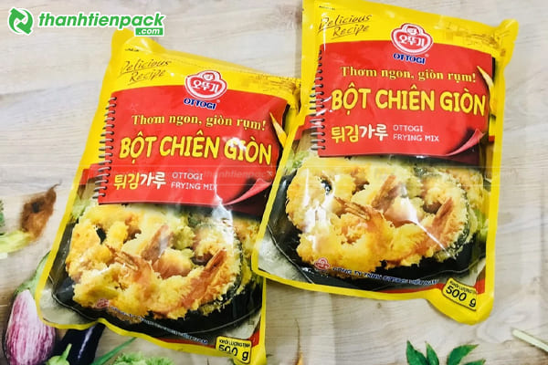 Mẫu bao b&igrave; bột chi&ecirc;n gi&ograve;n đẹp