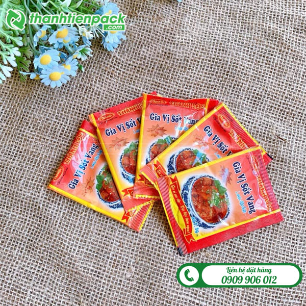 Túi 3 biên đựng gia vị sốt vàng