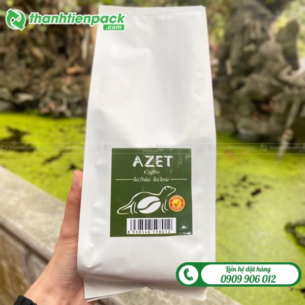 T&uacute;i đ&aacute;y đứng 4 cạnh trắng sữa
