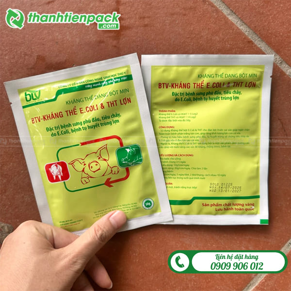 T&uacute;i đựng thuốc kh&aacute;ng thể lợn