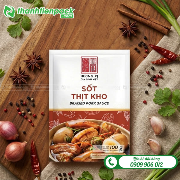 Túi ép biên đựng sốt gia vị