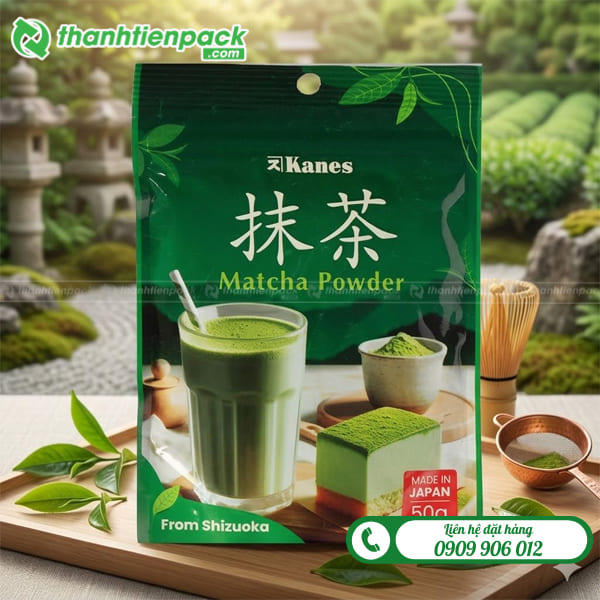 T&uacute;i h&agrave;n 3 bi&ecirc;n đựng bột matcha