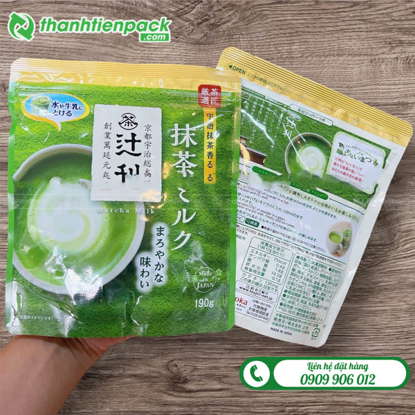 T&uacute;i nh&ocirc;m 3 bi&ecirc;n đựng bột matcha