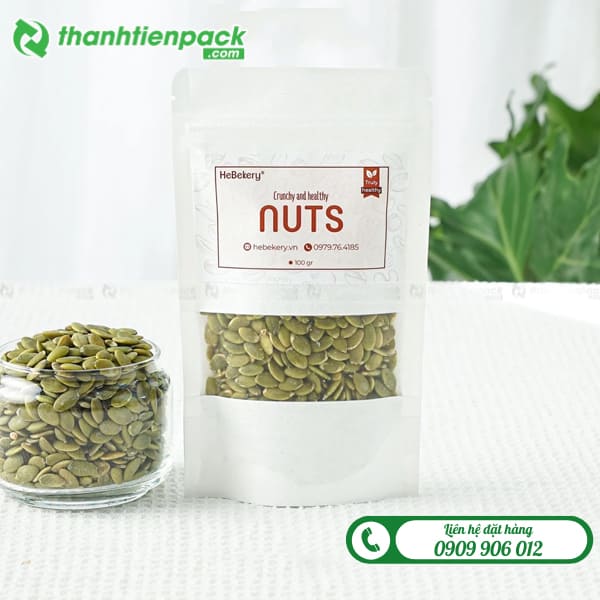 T&uacute;i zip c&oacute; cửa sổ đựng hạt b&iacute;