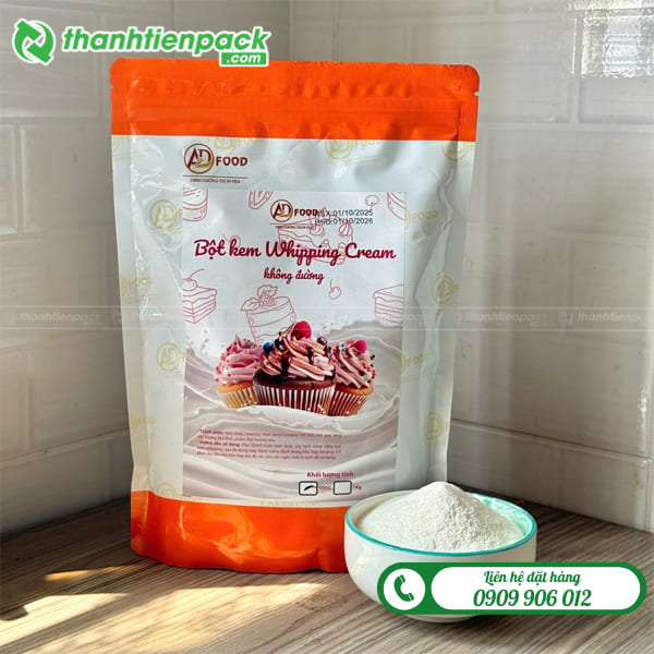 T&uacute;i zip đựng bột l&agrave;m kem