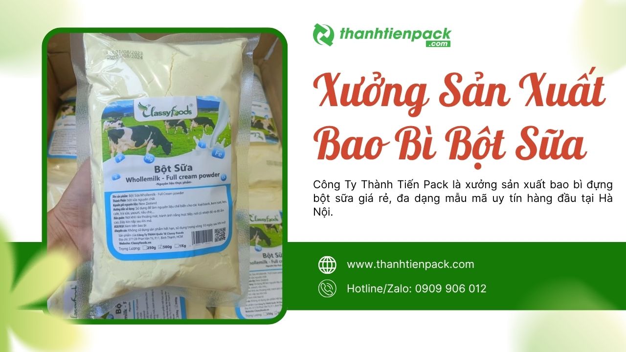 Xưởng bao b&igrave; bột sữa