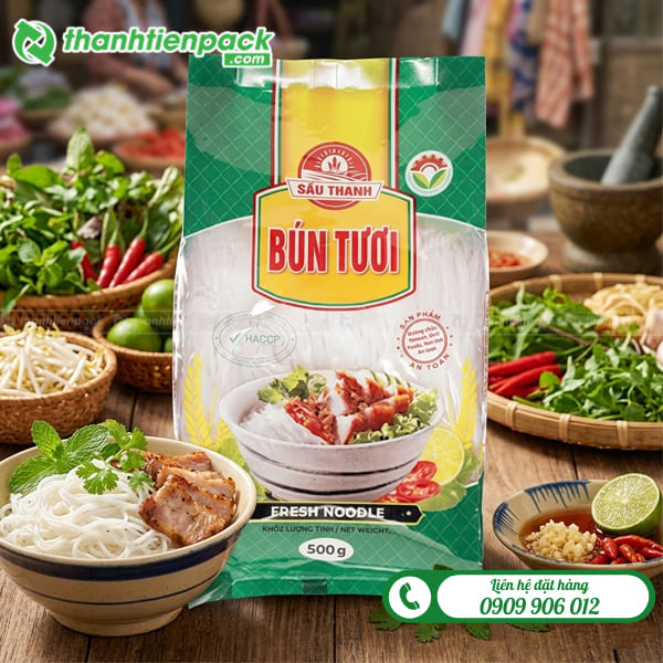 In t&uacute;i đựng b&uacute;n tươi