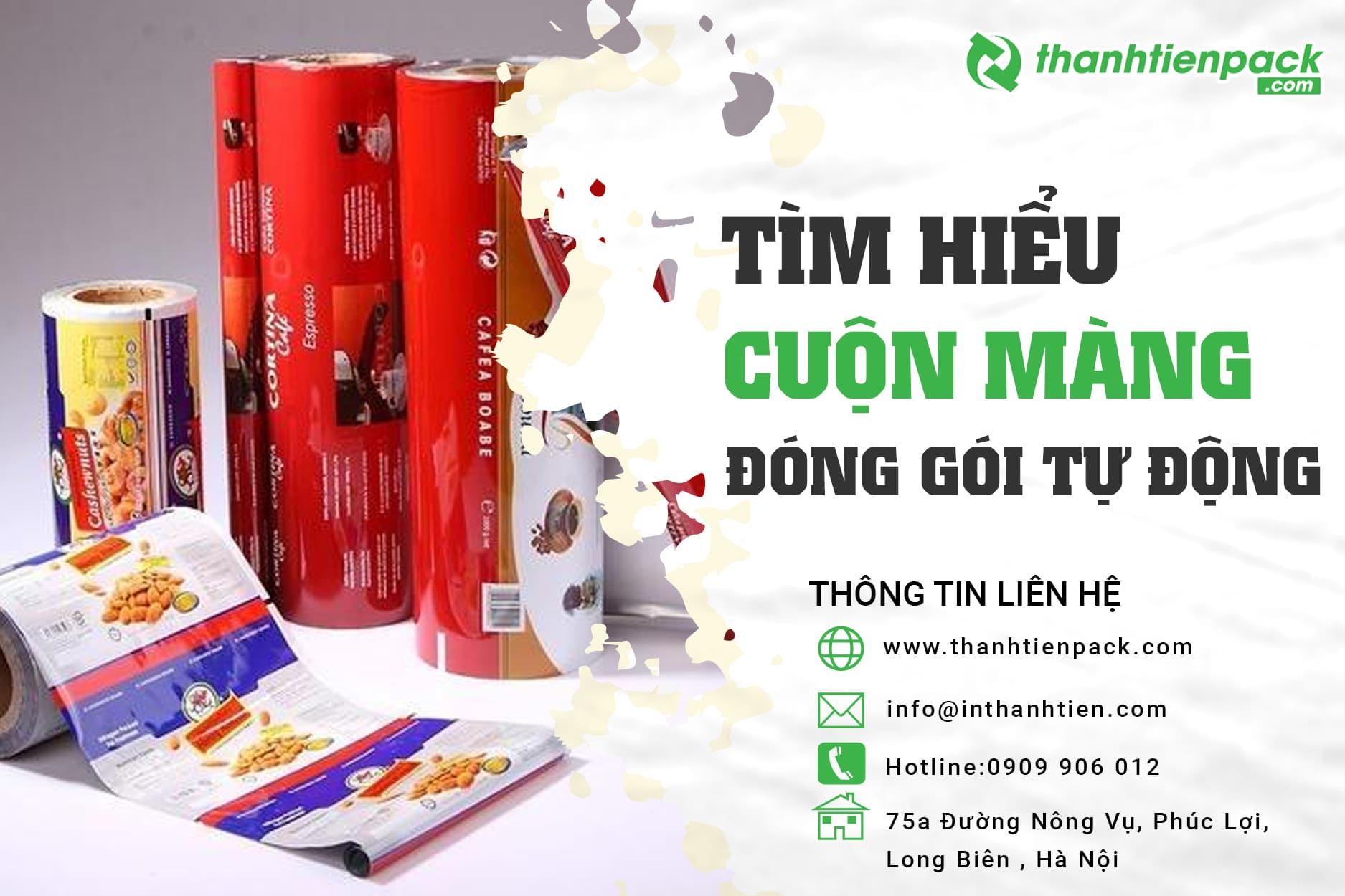 Cuộn màng đóng gói tự động cho máy đóng gói công nghiệp