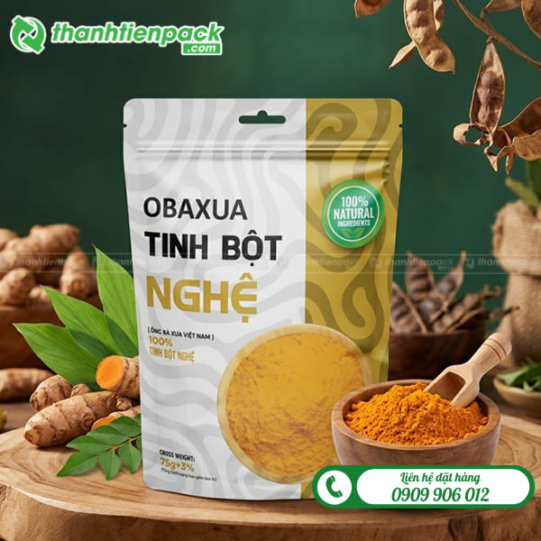 Túi zip ghép đựng bột nghệ
