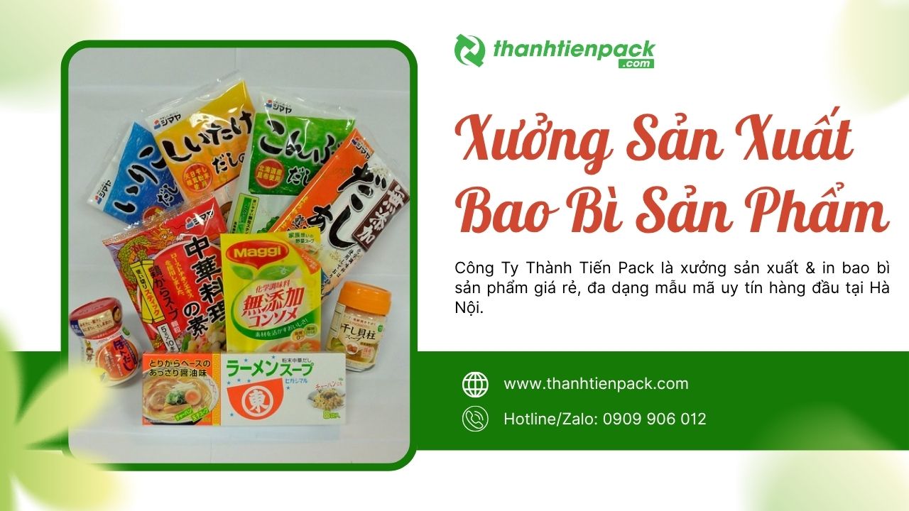 Xưởng bao bì sản phẩm