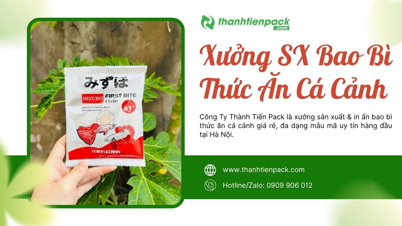 Xưởng bao b&igrave; thức ăn c&aacute; cảnh